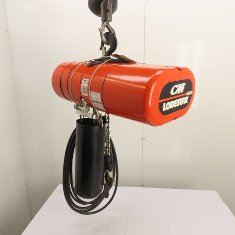CM Lodestar Model L 1Ton 2000LB Electric Chain Hoist 15'Lift 16FPM 230/460 3Ph