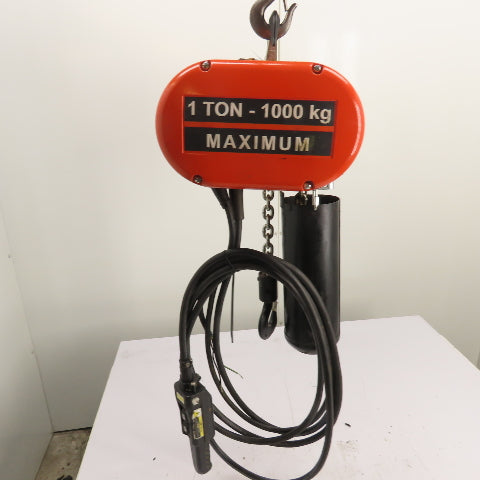 CM Lodestar Model L 1Ton 2000LB Electric Chain Hoist 15'Lift 16FPM 230/460 3Ph