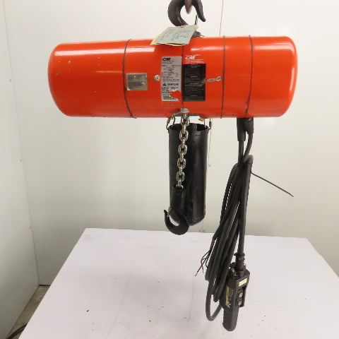 CM Lodestar Model L 1Ton 2000LB Electric Chain Hoist 15'Lift 16FPM 230/460 3Ph