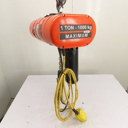 CM Lodestar Model L 1Ton 2000LB Electric Chain Hoist 15'Lift 16FPM 230/460 3Ph