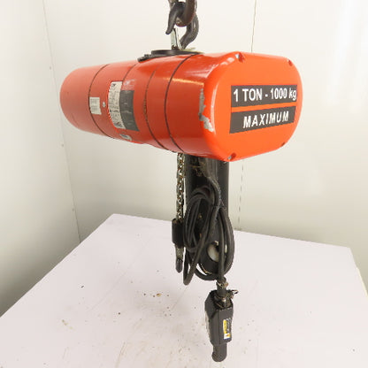 CM Lodestar Model L 1Ton 2000LB Electric Chain Hoist 15'Lift 16FPM 230/460 3Ph