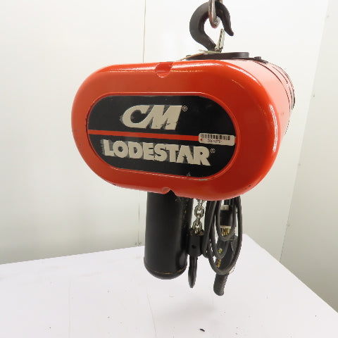 CM Lodestar Model L 1Ton 2000LB Electric Chain Hoist 15'Lift 16FPM 230/460 3Ph