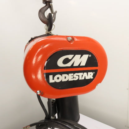 CM Lodestar Model F 1/2Ton 1000LB Electric Chain Hoist 20'Lift 16FPM 230/460 3Ph
