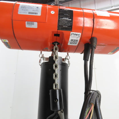 CM Lodestar Model F 1/2Ton 1000LB Electric Chain Hoist 20'Lift 16FPM 230/460 3Ph