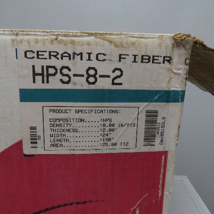 NUTEC HPS-8-2 Ceramic Fiber Insulation Refractory Blanket 8lb 2in x 24in x 120in