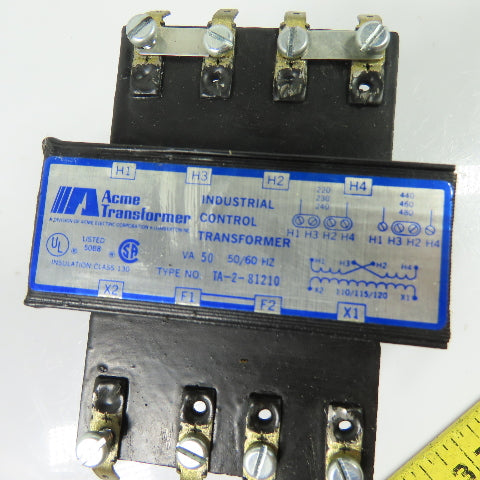 Acme TA-2-81210 50VA Control Transformer 240/480V Pri 120V Sec