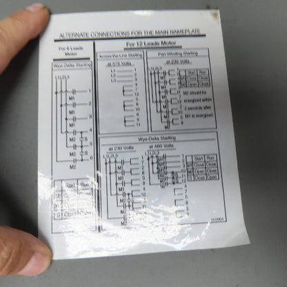 Toshiba 13-1/2" x 23-1/2" Heavy Duty Cast Iron Motor Terminal Box