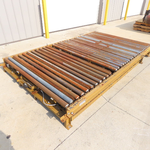 C & M 10' x 75.5" Gravity Roller Diverting Conveyor 3Ph 230/460V 71" BF