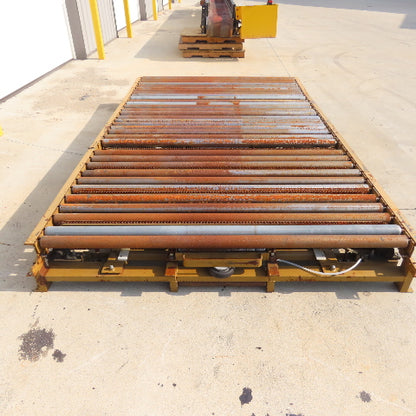 C & M 10' x 75.5" Gravity Roller Diverting Conveyor 3Ph 230/460V 71" BF