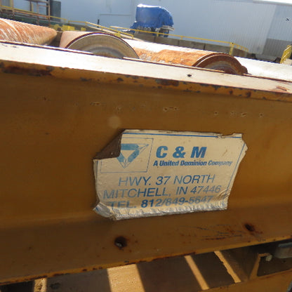 C & M 10' x 75.5" Gravity Roller Diverting Conveyor 3Ph 230/460V 71" BF