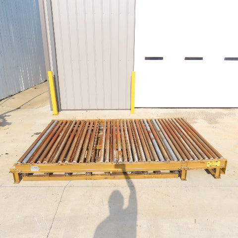 C & M 10' x 75.5" Gravity Roller Diverting Conveyor 3Ph 230/460V 71" BF