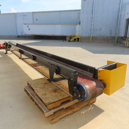 Jomar CB116-BA-S385 Incline Cleated Belt Conveyor 460V 3Ph 5hp 32' x 12" Intake