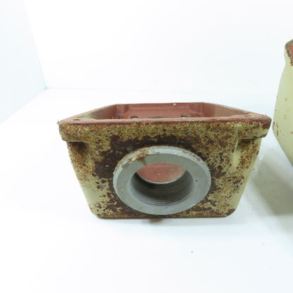 GE 149C4914G2 Vintage Cast Iron Slanted Motor Terminal Box 9-3/4" x 6-1/2"