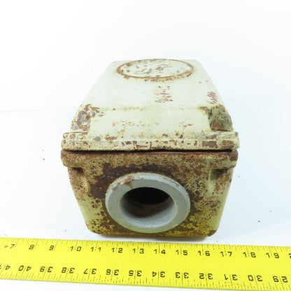 GE 149C4914G2 Vintage Cast Iron Slanted Motor Terminal Box 9-3/4" x 6-1/2"