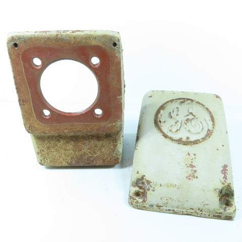 GE 149C4914G2 Vintage Cast Iron Slanted Motor Terminal Box 9-3/4" x 6-1/2"