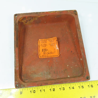 WEG Electric Motor Cast Conduit Terminal Junction Box Cover 7-7/8" x 8-1/2"