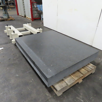 68"x 51-1/2" x 8" Thick Granite Surface Plate Inspection Layout Jig Plate W/Base