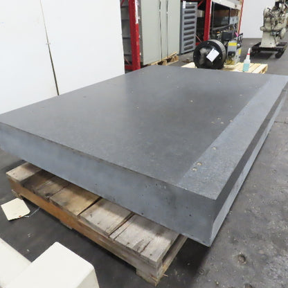 68"x 51-1/2" x 8" Thick Granite Surface Plate Inspection Layout Jig Plate W/Base