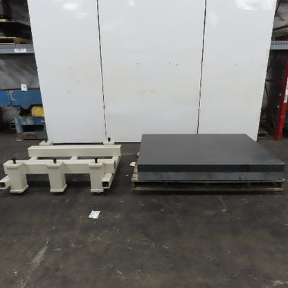 68"x 51-1/2" x 8" Thick Granite Surface Plate Inspection Layout Jig Plate W/Base