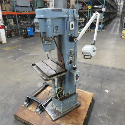 Snow TA-3-A Vertical Tapping Machine 220V 3Ph Tested 12-1/2" Throat