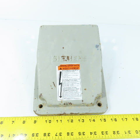 Siemens Electric Motor Cast Conduit Terminal Junction Box Cover 7-3/4" x 10-1/4"