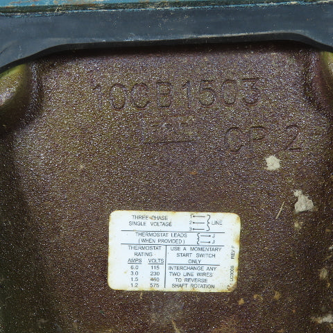Baldor 10CB1503 Electric Motor Cast Terminal Junction Box Cover 9" x 7-1/8"