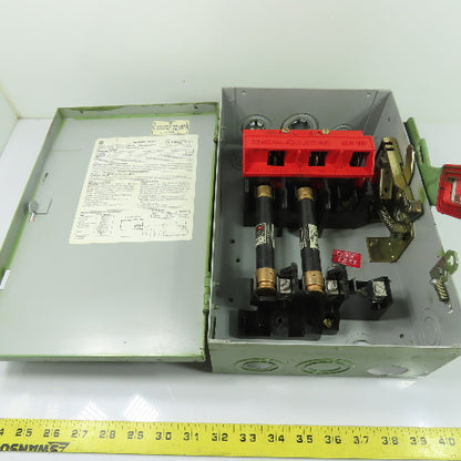 General Electric TH3361 30A Fusible Safety Disconnect Switch 600VAC 250VDC