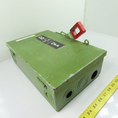 General Electric TH3361 30A Fusible Safety Disconnect Switch 600VAC 250VDC