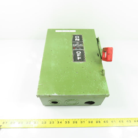 General Electric TH3361 30A Fusible Safety Disconnect Switch 600VAC 250VDC