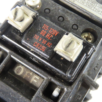 Allen-Bradley 509-B0B Magnetic Motor Starter Size 1 3-Pole 27A 120V Coil