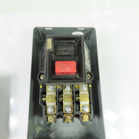 Square D 2510 MBG2 NEMA Size M-0 Manual Starter 600V Max 3Ph
