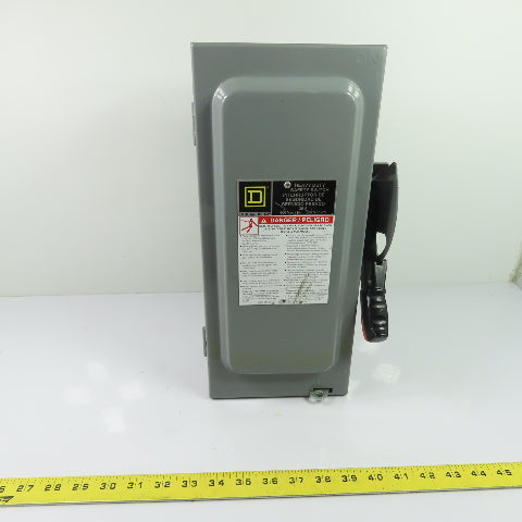 Square D H361 30A 3-Pole Fusible Safety Disconnect Switch 600V