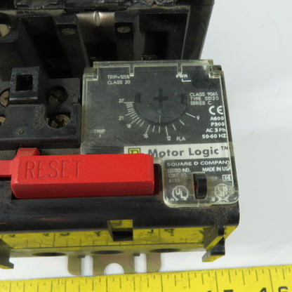 Square D 8536SCO3H20S NEMA Size 1 Motor Starter 600V 9-27A Overload 120V Coil
