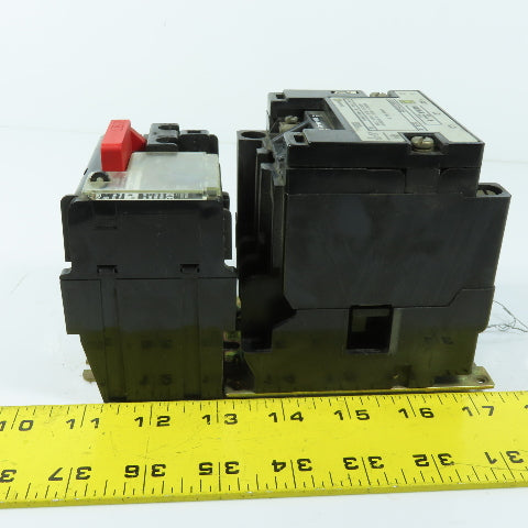 Square D 8536SCO3H20S NEMA Size 1 Motor Starter 600V 9-27A Overload 120V Coil