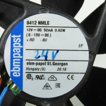 ebm-papst 8412 NMLE Axial Cooling Fan 12VDC 52mA 0.62W Wire Leads