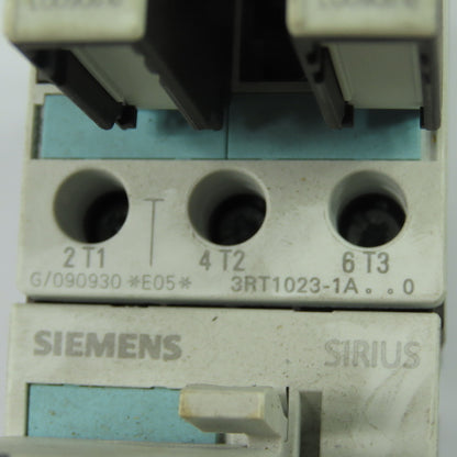 Siemens 3RT1023-1A Sirius 3-Pole Motor Starter Assembly W/ 3RU1126 -1CB0 Relay