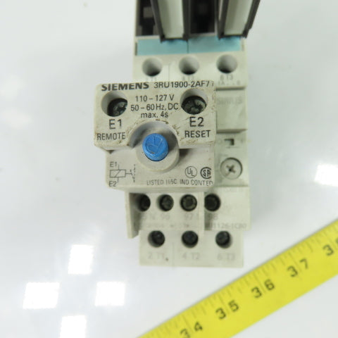 Siemens 3RT1023-1A Sirius 3-Pole Motor Starter Assembly W/ 3RU1126 -1CB0 Relay