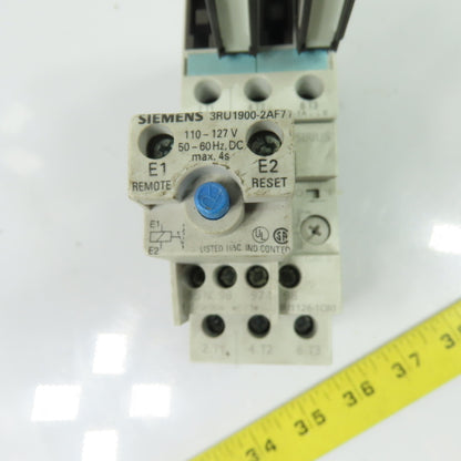 Siemens 3RT1023-1A Sirius 3-Pole Motor Starter Assembly W/ 3RU1126 -1CB0 Relay