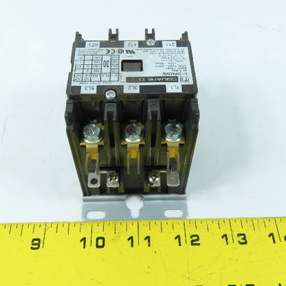 Square D 8910DPA33V02 Definite Purpose Contactor 3-Pole 30A FLA 40A 120VAC Coil