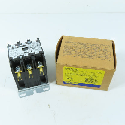 Square D 8910DPA33V02 Definite Purpose Contactor 3-Pole 30A FLA 40A 120VAC Coil