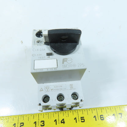 Fuji Electric BM3RHB-2P5 Manual Motor Starter 3-Pole 1.6-2.5A Adjustable 600VAC