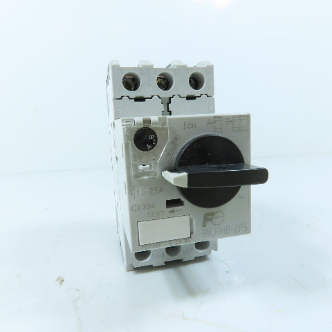 Fuji Electric BM3RHB-2P5 Manual Motor Starter 3-Pole 1.6-2.5A Adjustable 600VAC