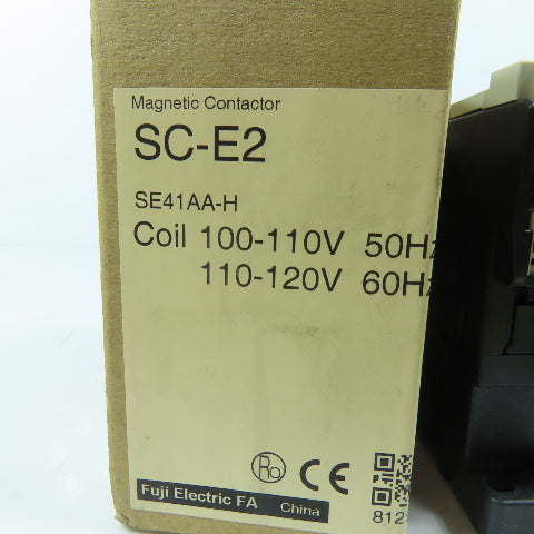 Fuji Electric SC-E2 Magnetic Contactor 3-Pole 60A 600VAC Max 110-120V Coil