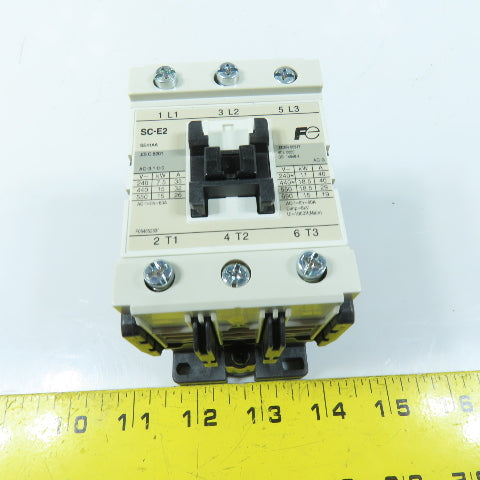 Fuji Electric SC-E2 Magnetic Contactor 3-Pole 60A 600VAC Max 110-120V Coil
