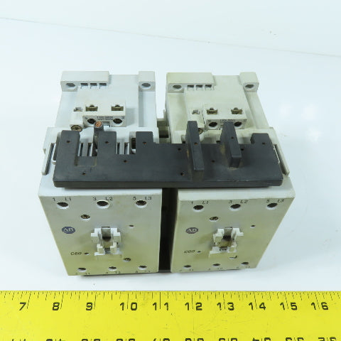 Allen-Bradley 100-C60*00 Reversing Contactor 60A 100-S Auxiliary 110-120V Coils