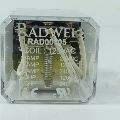 Radwell RAD00105 General Purpose Plug-In Relay 3PDT 13A 120VAC Coil