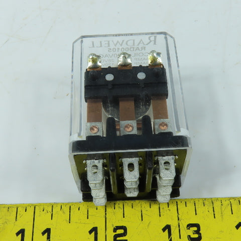 Radwell RAD00105 General Purpose Plug-In Relay 3PDT 13A 120VAC Coil