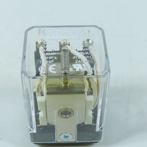 Radwell RAD00105 General Purpose Plug-In Relay 3PDT 13A 120VAC Coil