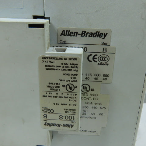 Allen-Bradley 104-C72D22 Reversing Contactor Assembly 120VAC Coil