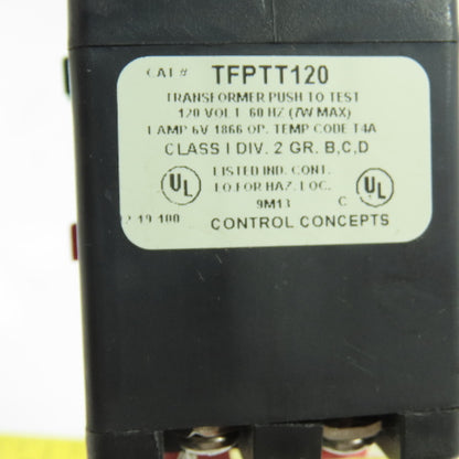 Control Concepts TFPTT120 Green Indicator Push Button Light Pilot Switch 120V